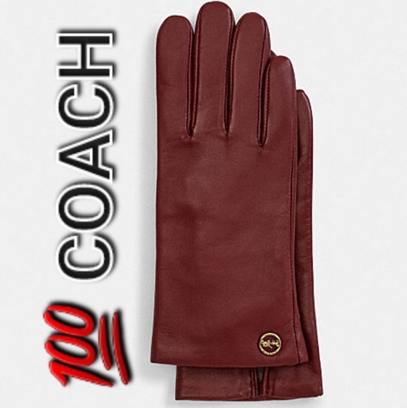👀50% OFF🧤 NWT‼️ COACH brand Sheep Leather Touch Sensitive Technology Glove - Picture 1 of 6
